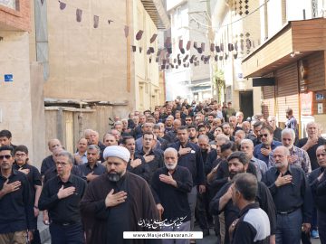 دسته عزاداری محله نیاوران در روز شهادت امام رضا علیه السلام